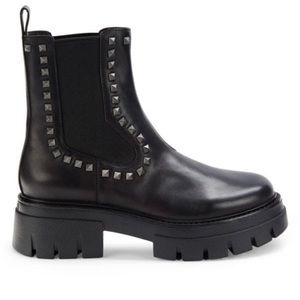 ASH Lenny Studded Leather Chelsea Boots (New)